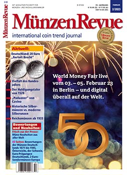MünzenRevue Ausgabe 02/2023 - Cover